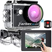 Los mejores  - Yarber Cámara Deportiva 4K-30fps Wi-Fi- AR02 Cámara de Accion Pantalla Táctil Videocámaras 20MP Ultra HD EIS Anti…